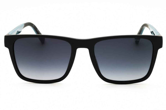 Tommy Hilfiger Men's Square Grey/Teal Sunglasses with Dark Grey Gradient Lenses TH2144/S