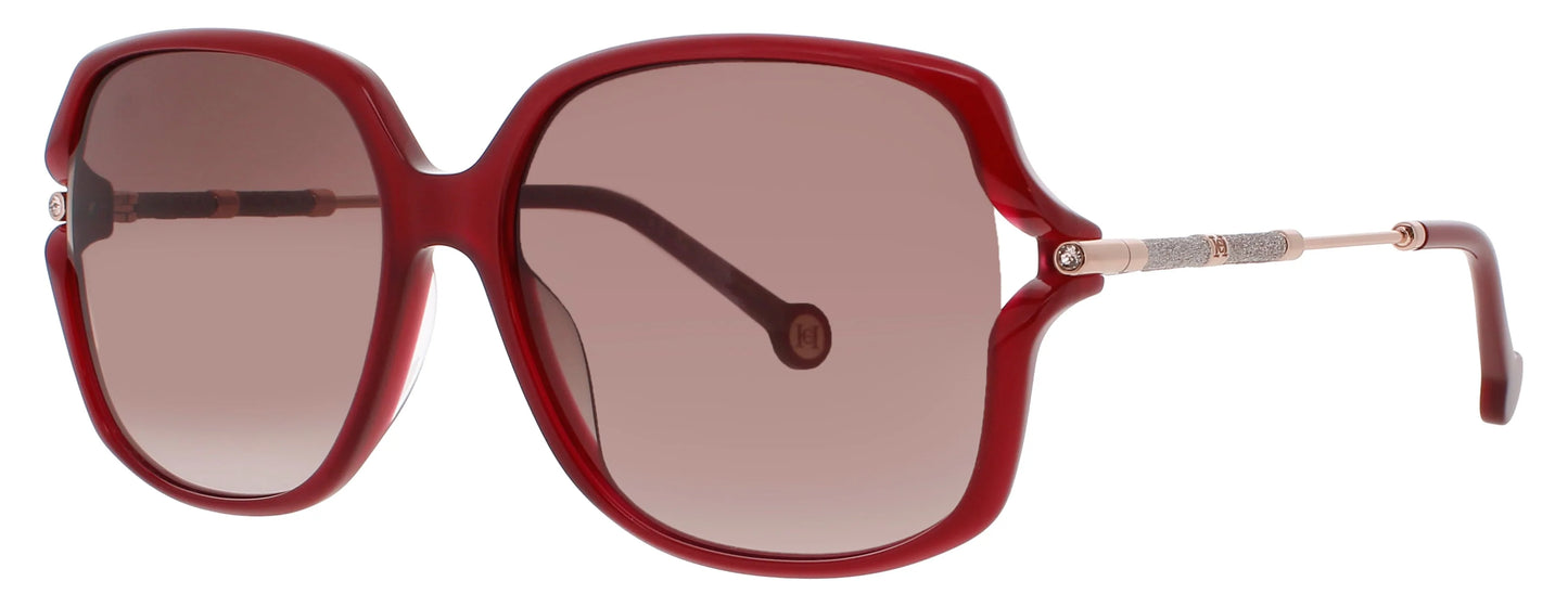 Carolina Herrera HER-0132/G/S 0LHF/HA Women's Sunglasses – Burgundy / Brown