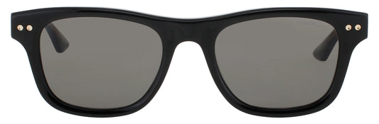 MONTBLANC MB0254S 005 Polarized Rectangular Black Smoke Lens Men's Sunglasses