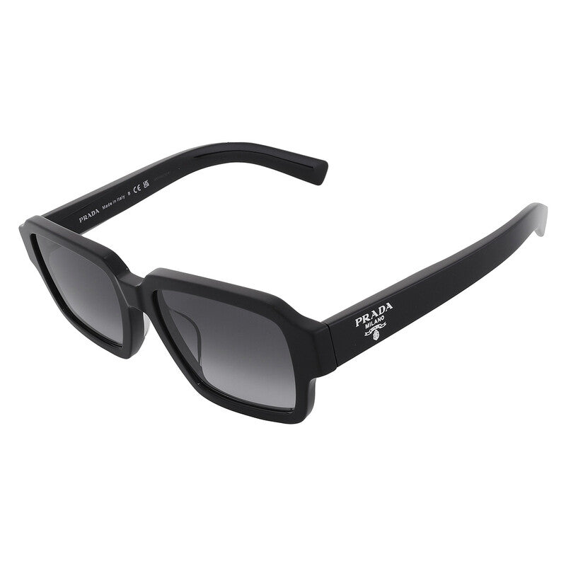 Prada PR 02ZS Black Grey Gradient Oversized Square Sunglasses - Unisex