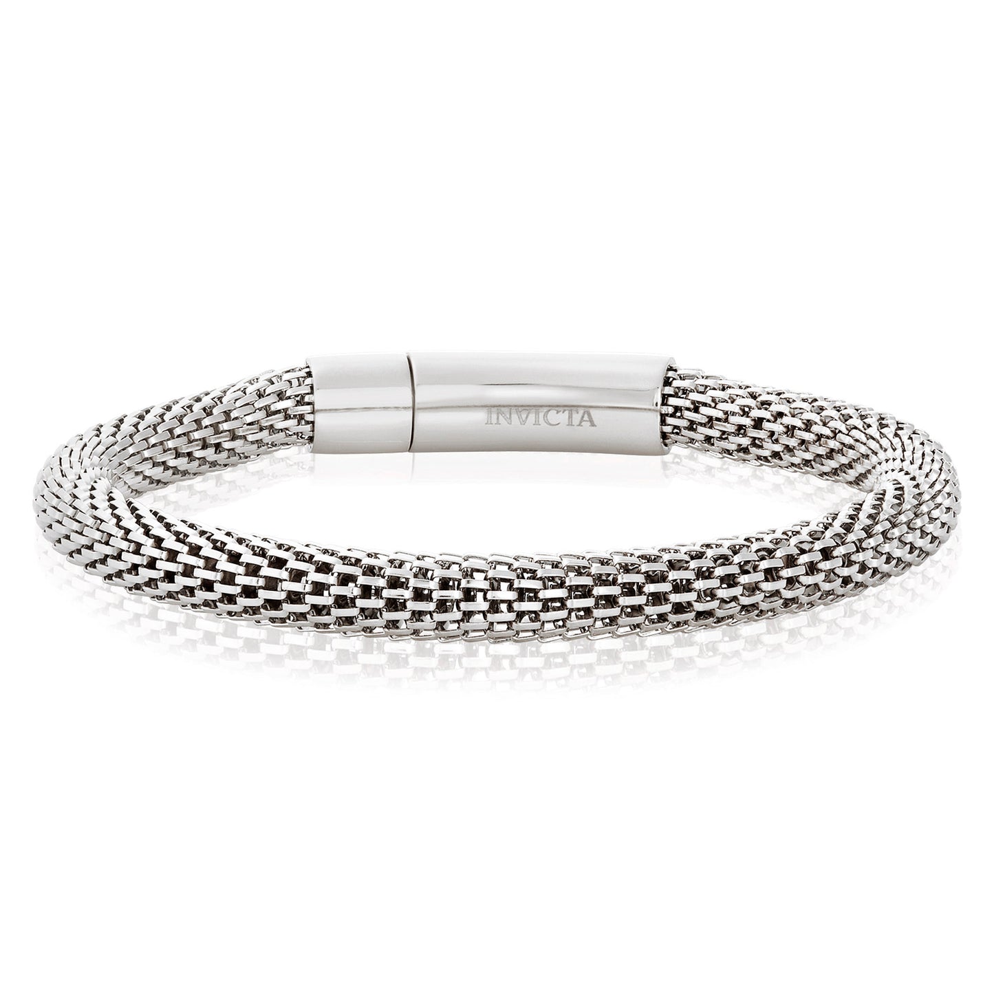 INVICTA Jewelry Men's Steel Mesh ChainCuff Bracelet (6mm) - 8