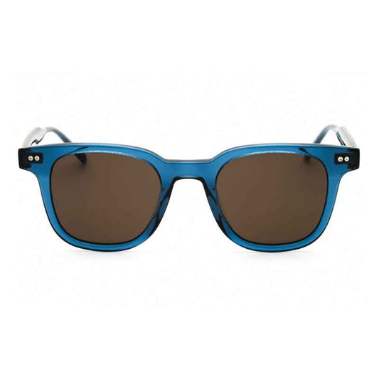 Tommy Hilfiger Men's Square Blue Sunglasses with Brown Lenses TH2126/S