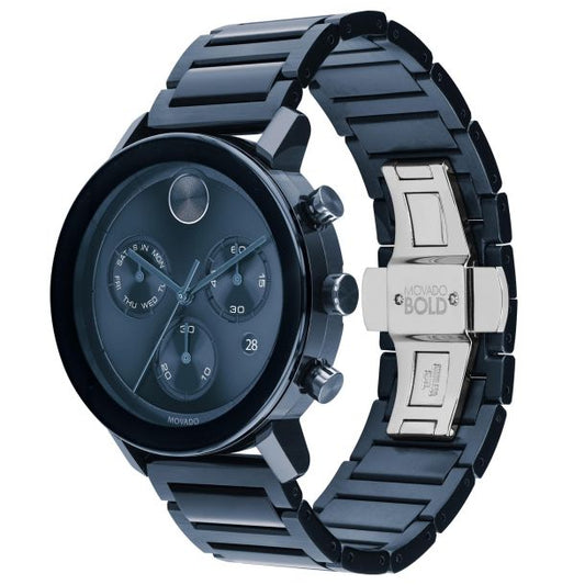 MOVADO Bold 3600683 Men's Blue Stainless Steel Chronograph Watch