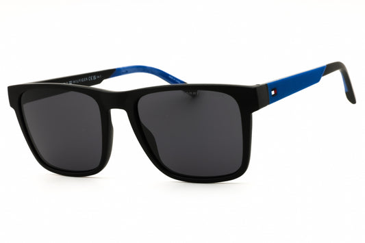Tommy Hilfiger TH2144/S Square Black/Blue Sunglasses with Grey Lenses by PEBBELLS