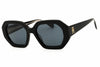 Tommy Hilfiger TH2155/S Rectangular Black Sunglasses with Dark Grey Lenses by PEBBELLS