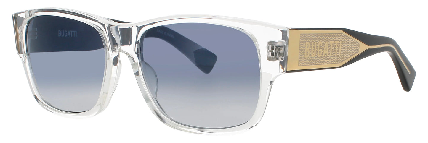 BUGATTI 12 CRY Crystal Men's Square Rectangular Shield Sunglasses