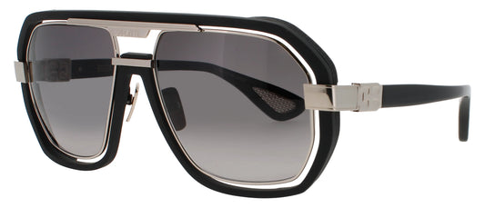 BUGATTI-08-Black & White Gold Men's Square Sunglasses