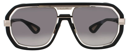 BUGATTI-08-Black & White Gold Men's Square Sunglasses