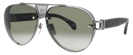 BUGATTI-05-Ash & Gunmetal Unisex Square Sunglasses