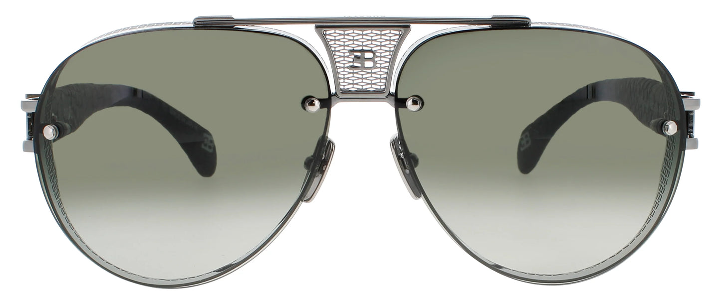 BUGATTI-05-Ash & Gunmetal Unisex Square Sunglasses