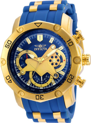 INVICTA Men's 22798 Pro Diver Quartz 3 Hand Blue Dial Watch