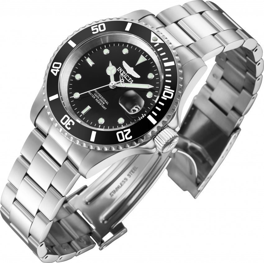 Reloj Invicta 26970 Pro Diver de cuarzo con 3 manecillas y esfera negra para hombre