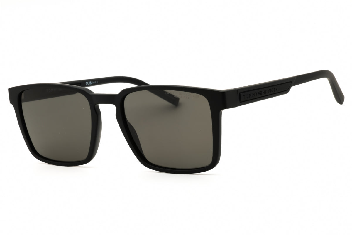 Tommy Hilfiger TH2088/S Square Matte Black Sunglasses with Grey Lenses by PEBBELLS