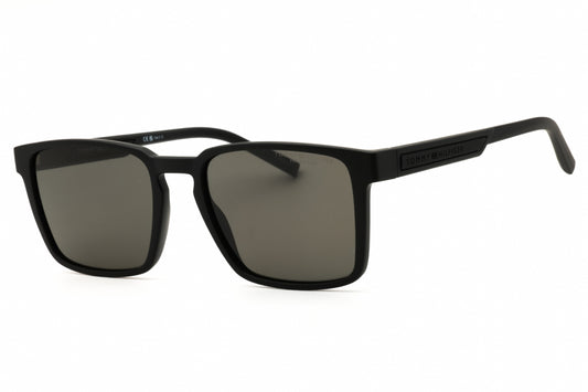Tommy Hilfiger TH2088/S Square Matte Black Sunglasses with Grey Lenses by PEBBELLS