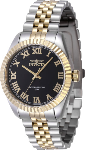 INVICTA Women's 47413 Specialty Quartz 3 Hand Black Dial Watch