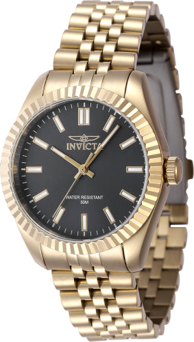 INVICTA Women's 47504 Specialty Quartz 3 Hand Black Dial Watch