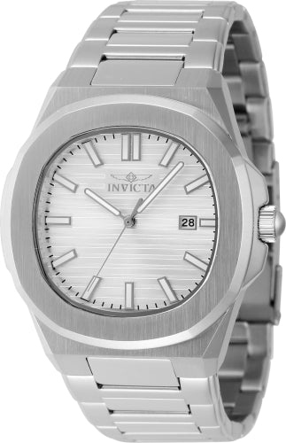 INVICTA Men's 48318 Speedway Quartz 3 Hand Silver Dial Watch