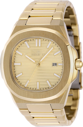 INVICTA Men's 48520 Speedway Quartz 3 Hand Gold Dial Watch