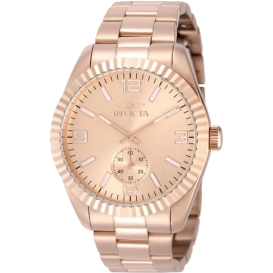 INVICTA Men's 49393 Specialty Quartz 3 Hand Rose Gold Dial Watch