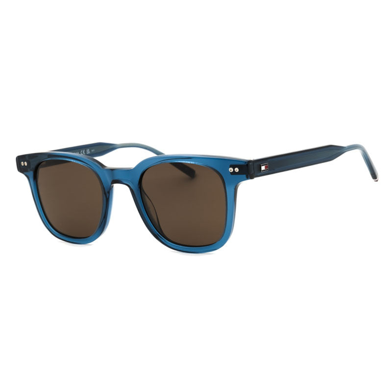 Tommy Hilfiger TH2126/S Square Blue Sunglasses with Brown Lenses by PEBBELLS