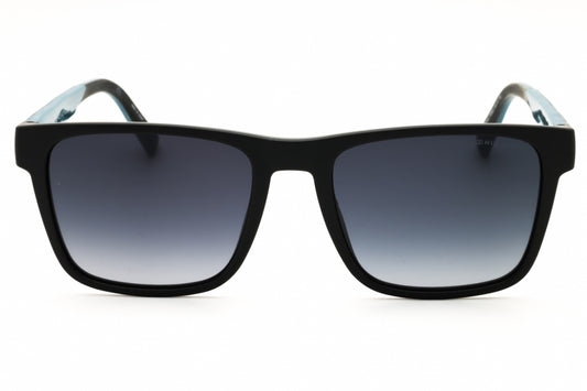 Tommy Hilfiger TH2144/S Square Grey/Teal Sunglasses with Dark Grey Gradient Lenses by PEBBELLS