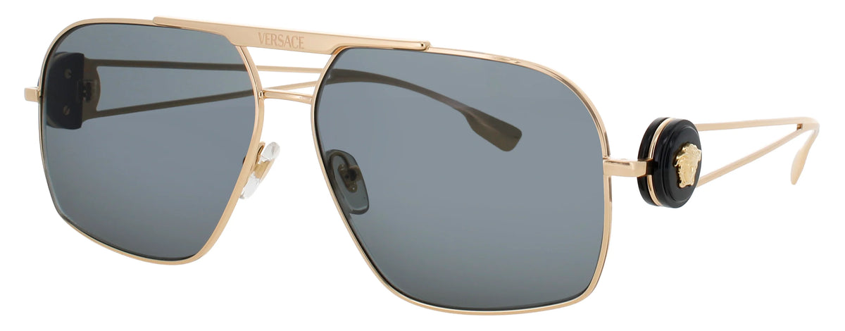 Versace Men’s Pilot Gold Sunglasses – VE2269 1002/87 62