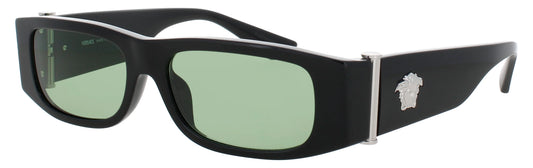 Versace Men’s Rectangular Black & Silver SunglassesVE4476U GB1/2 55