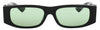 Gafas de sol rectangulares Versace para hombre, negras y plateadas con lentes verdes – VE4476U GB1/2 55