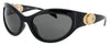 VERSACE Gafas de sol ovaladas negras y doradas para mujer – OVE4485 GB1/8759
