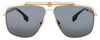 Versace Men’s Rectangular Gold Sunglasses – VE2242 1002/87 61