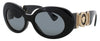 Versace Women’s Oversized Oval Black Sunglasses – VE4426BU GB1/87 54