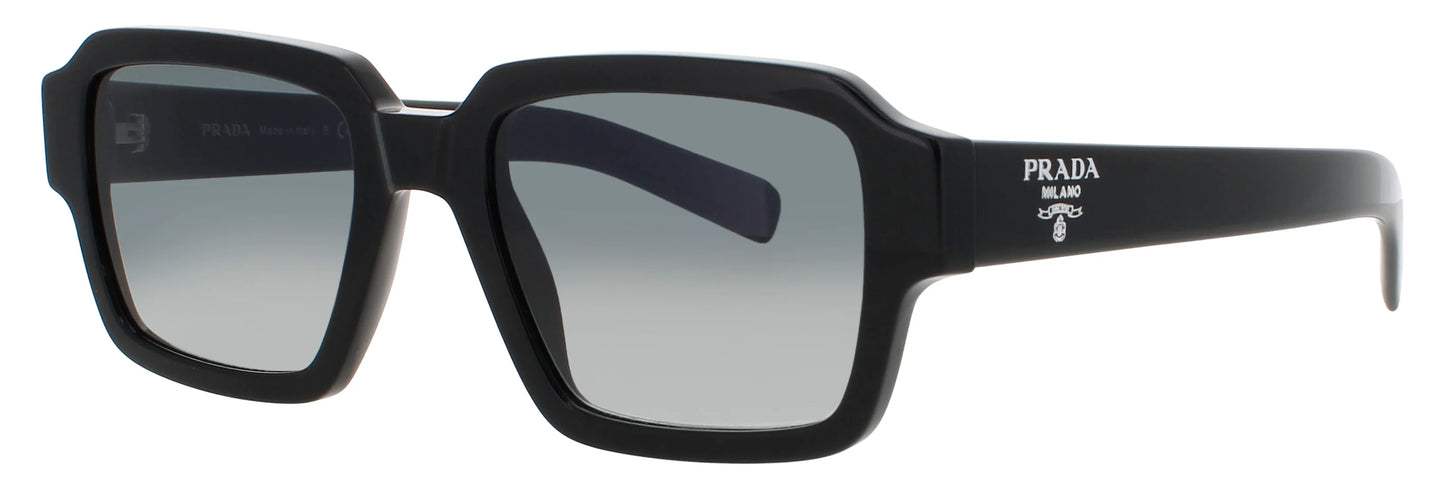 Prada PR 02ZS Black Grey Gradient Oversized Square Sunglasses - Unisex