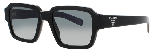 Prada PR 02ZS Black Grey Gradient Oversized Square Sunglasses - Unisex