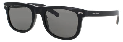 MONTBLANC  MB0260S 006 Polarized Square Black Smoke Lens Men's Sunglasses