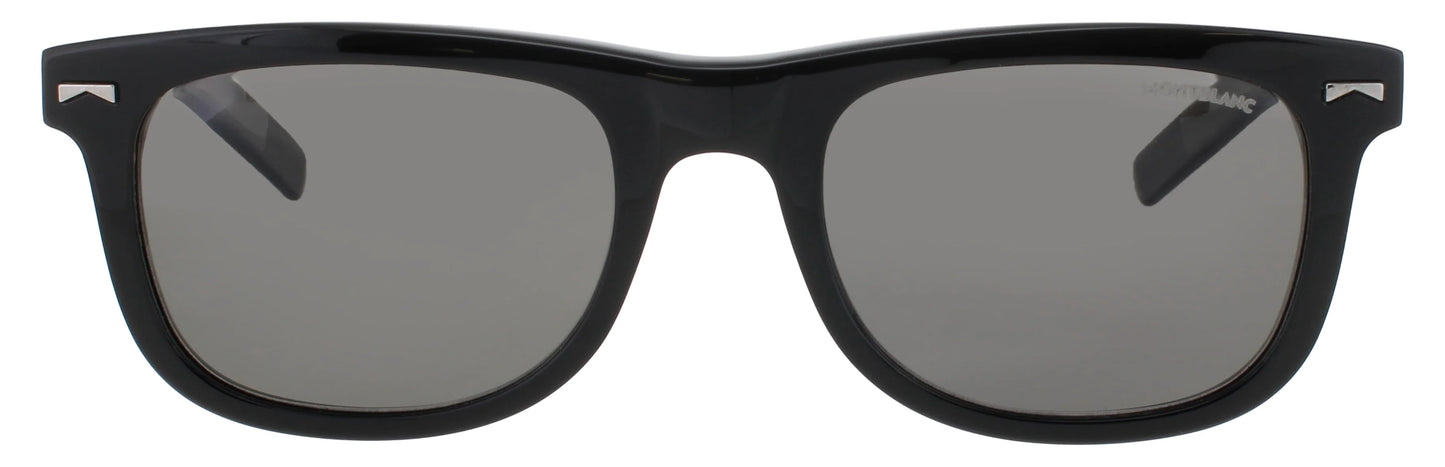 MONTBLANC  MB0260S 006 Polarized Square Black Smoke Lens Men's Sunglasses