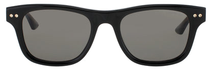 MONTBLANC MB0254S 005 Polarized Rectangular Black Smoke Lens Men's Sunglasses