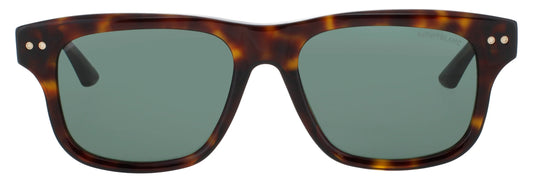 MONTBLANC MB0319S 002 Rectangular Havana Green Lens Men's Sunglasses