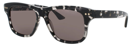 MONTBLANC  MB0319S 003 Square Black Smoke Lens Men's Sunglasses