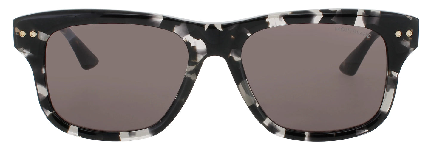 MONTBLANC  MB0319S 003 Square Black Smoke Lens Men's Sunglasses