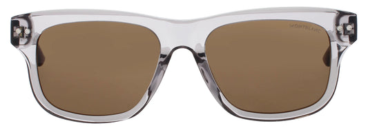 MONTBLANC MB0319S 004 Square Grey Brown Lens Men's Sunglasses