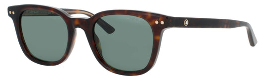 MONTBLANC MB0320S 002 Square Havana Green Lens Men's Sunglasses
