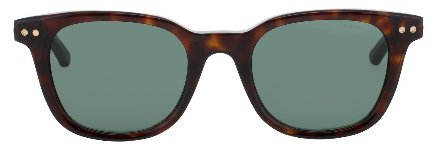 MONTBLANC MB0320S 002 Square Havana Green Lens Men's Sunglasses