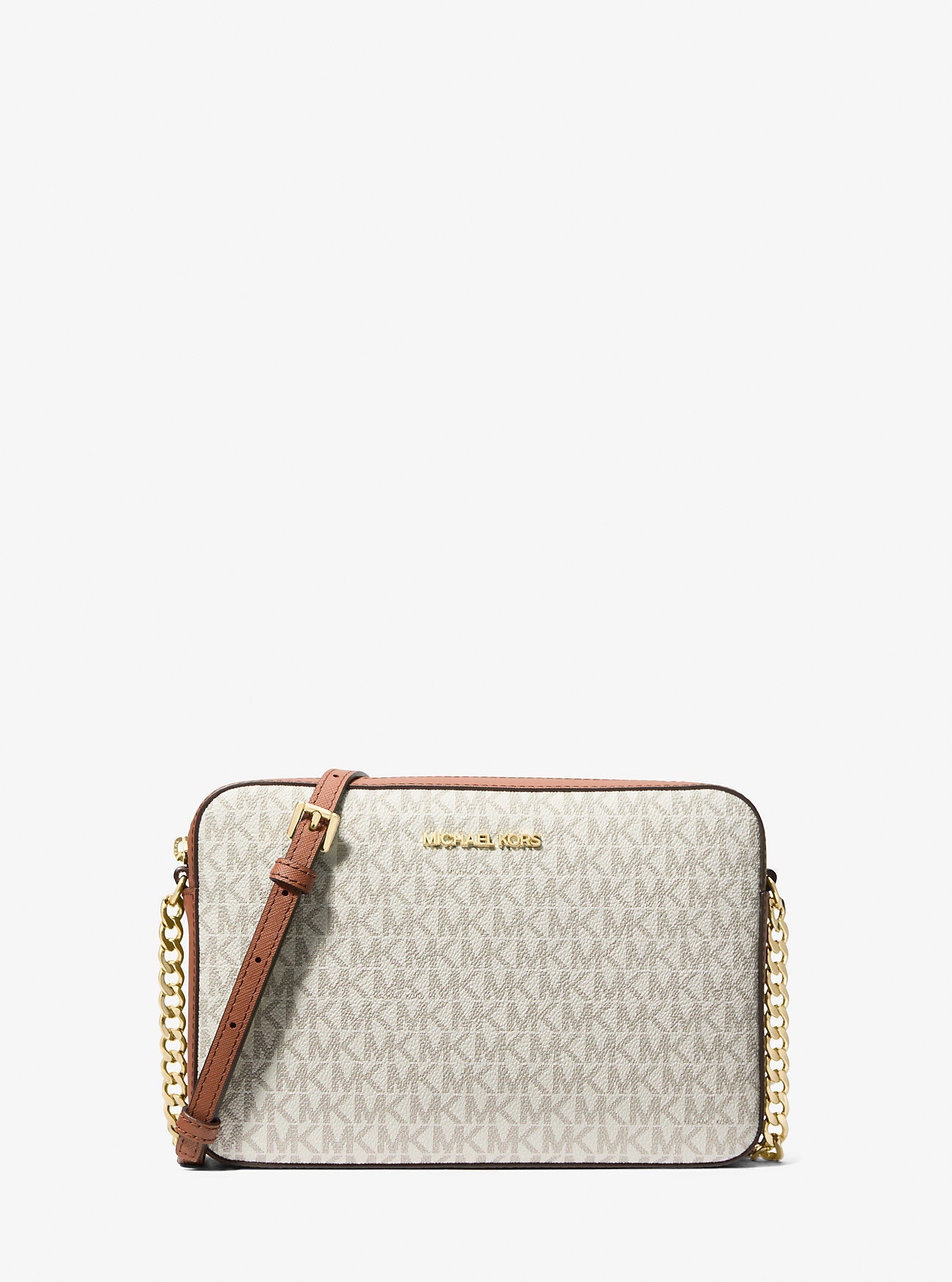 Michael Kors Outlet Jet Set Large Printed Logo Crossbody Bag