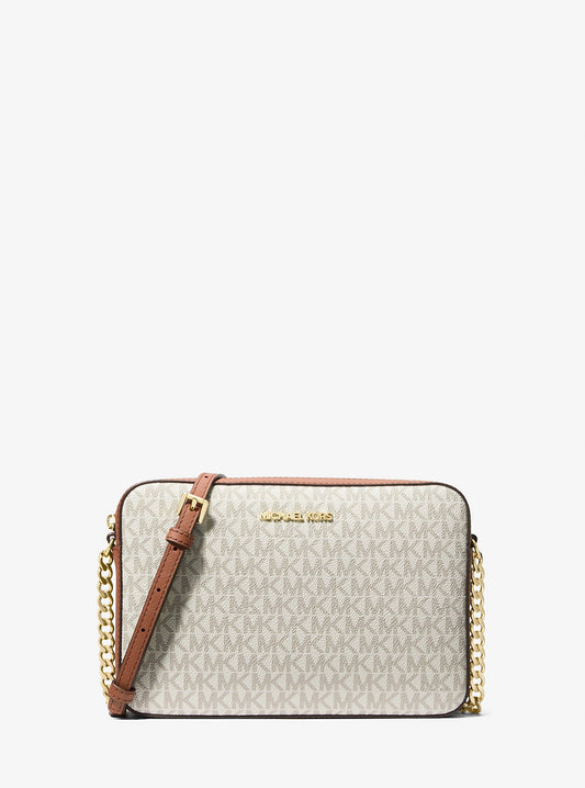Michael Kors Outlet Jet Set Large Printed Logo Crossbody Bag