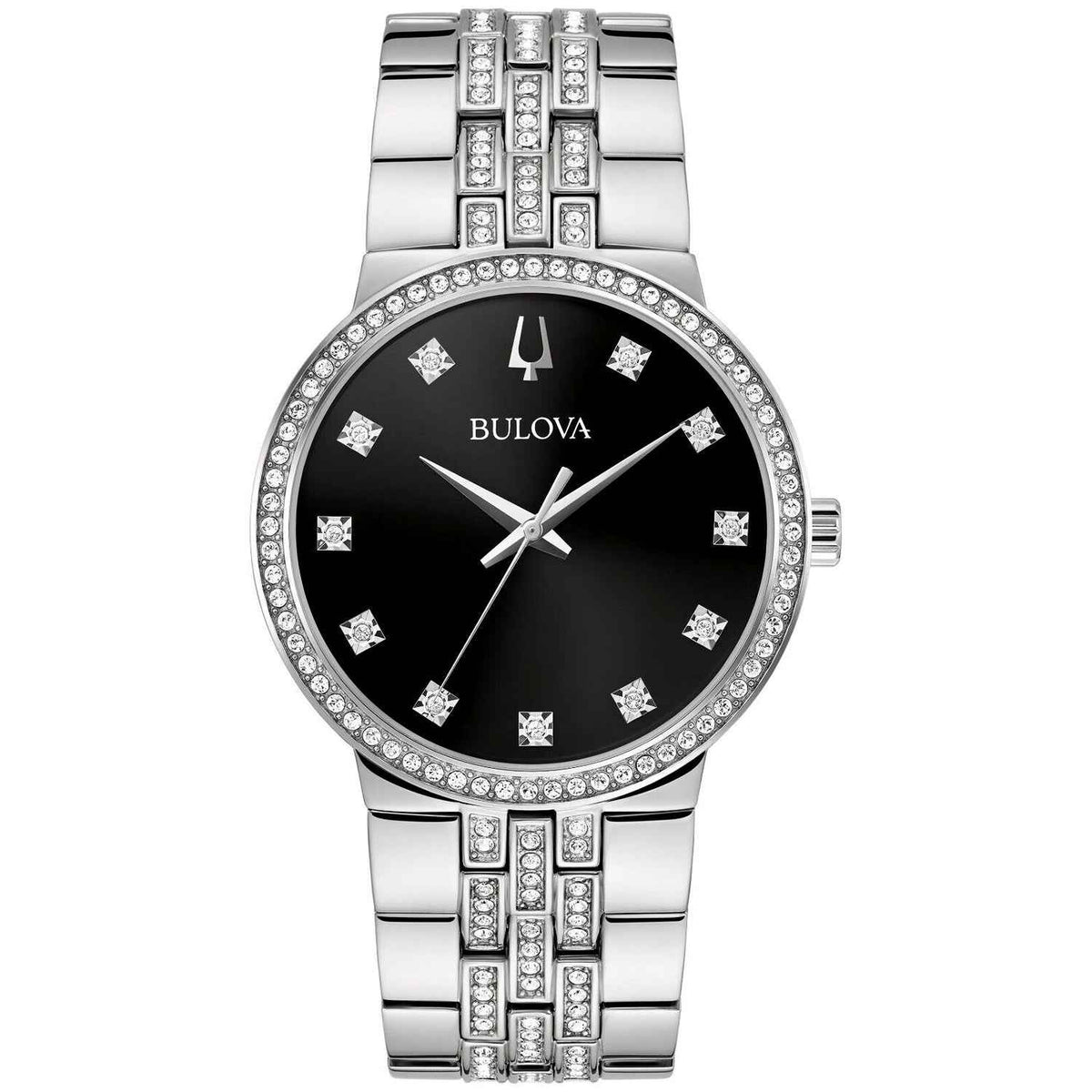 BULOVA Crystal 96K110 Men's Silver Stainless Steel Luxury Watch by BULOVA