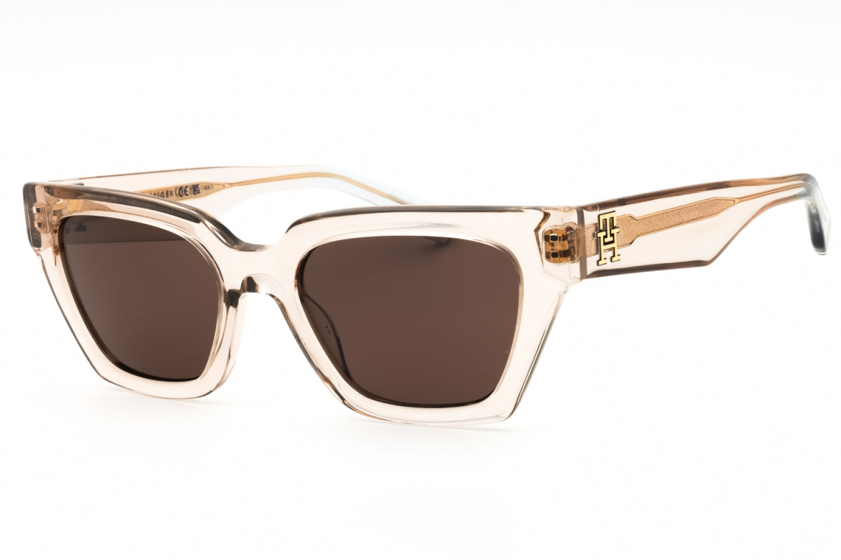 Tommy Hilfiger TH2101/S Cat-Eye Beige Sunglasses with Brown Lenses by PEBBELLS