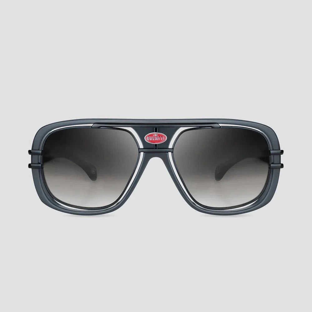 BUGATTI 07 Grey & Black Mens Square Shape Sunglasses