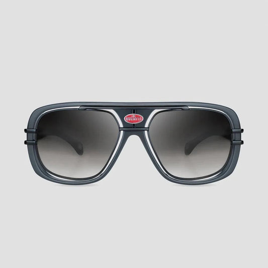 BUGATTI 07 Grey & Black Mens Square Shape Sunglasses