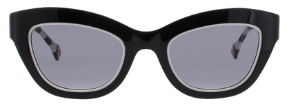 Carolina Herrera HER-0086/S 80S/9O Women's Sunglasses – Black/White / Grey