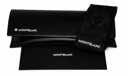MONTBLANC MB0319S 002 Rectangular Havana Green Lens Men's Sunglasses